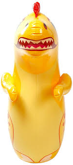 kidsbazars.com 90cm Inflatable Dinosaur Tumbler for Kids Boxing Pole Toy with Animals & Dinosaurs Theme