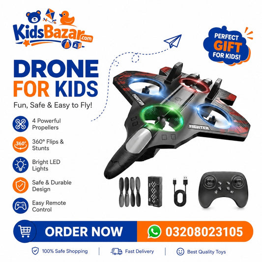 kidsbazars.com RC Combat Aircraft Drone – Remote Control Flying Jet Toy for Kids (S1)