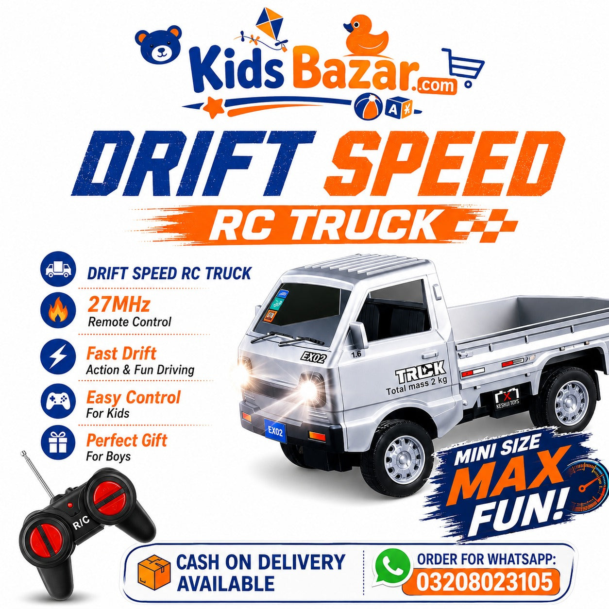 kidsbazars.com Suzuki Pickup Truck Diecast Alloy Model Toy