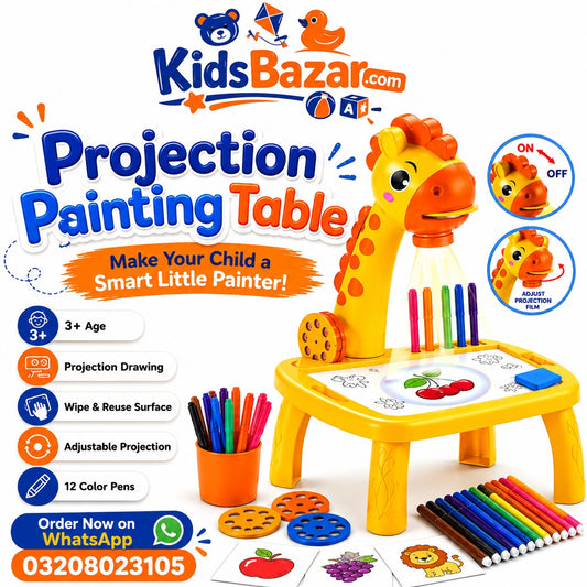 kidsbazars.com 3 In 1 Kids Drawing Projector Table (Random Color)