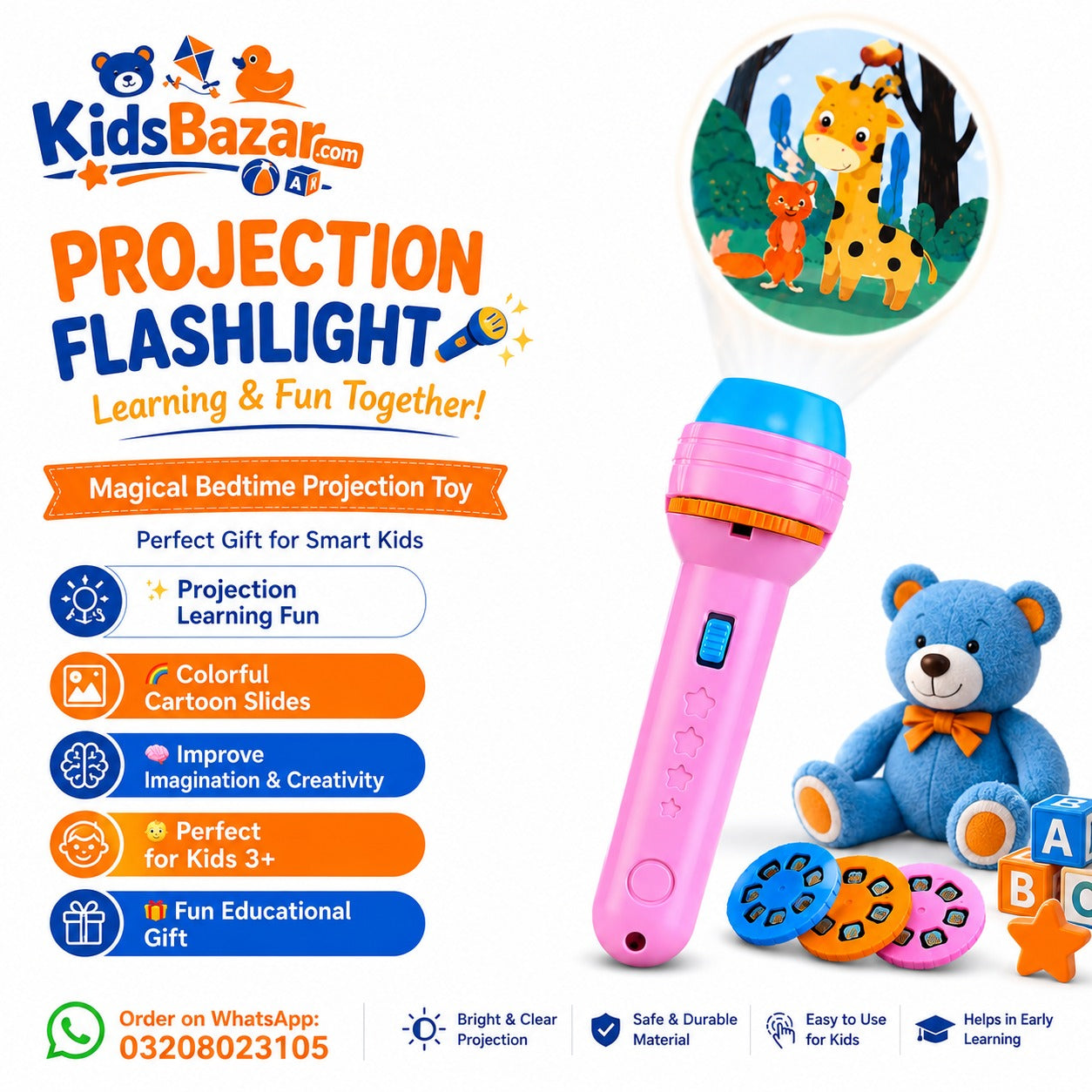 kidsbazars.com  Projector Flashlight for Kids