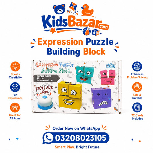 kidsbazars.com Expression Puzzle Building Blocks – Smart Learning Toys for Kids