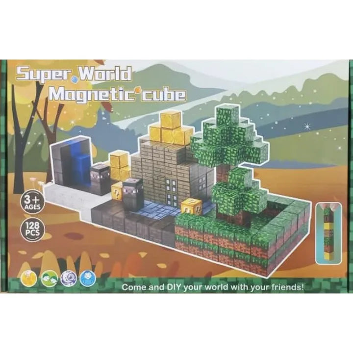 kidsbazars.com Planet T: super world magnetic cube building set (XC-B46) 128 pc