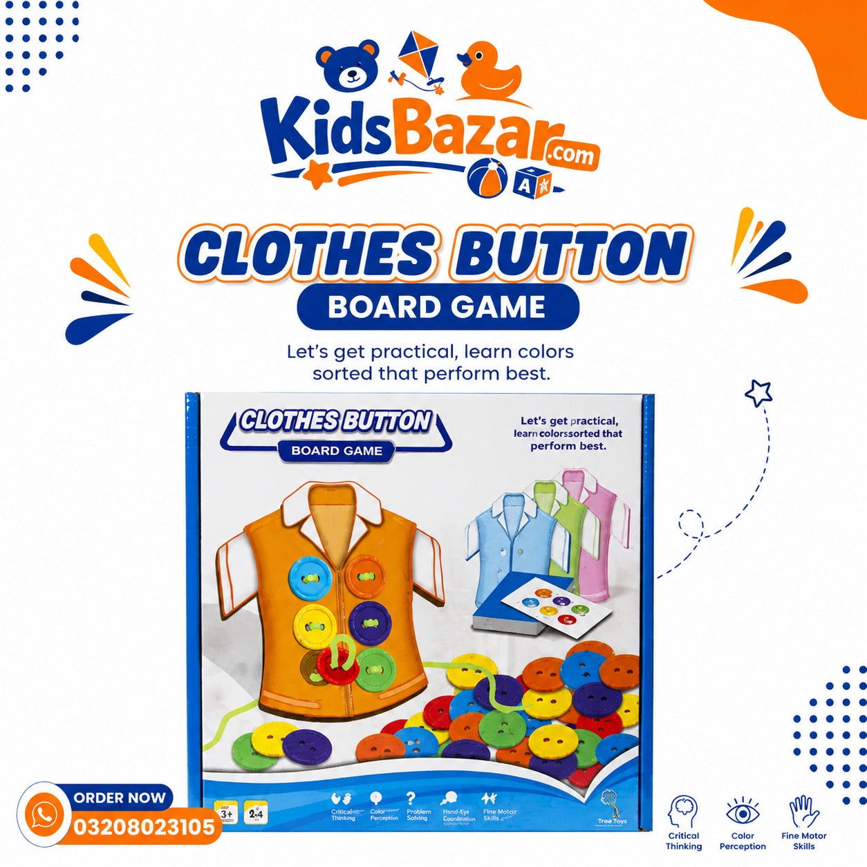 kidsbazars.com Clother Button Challenge Game