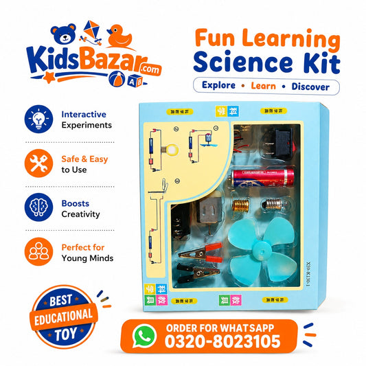 kidsbazars.com Science School Projects Experiment Kits / Fan Light Bulb and Motor Electric Circuit Set