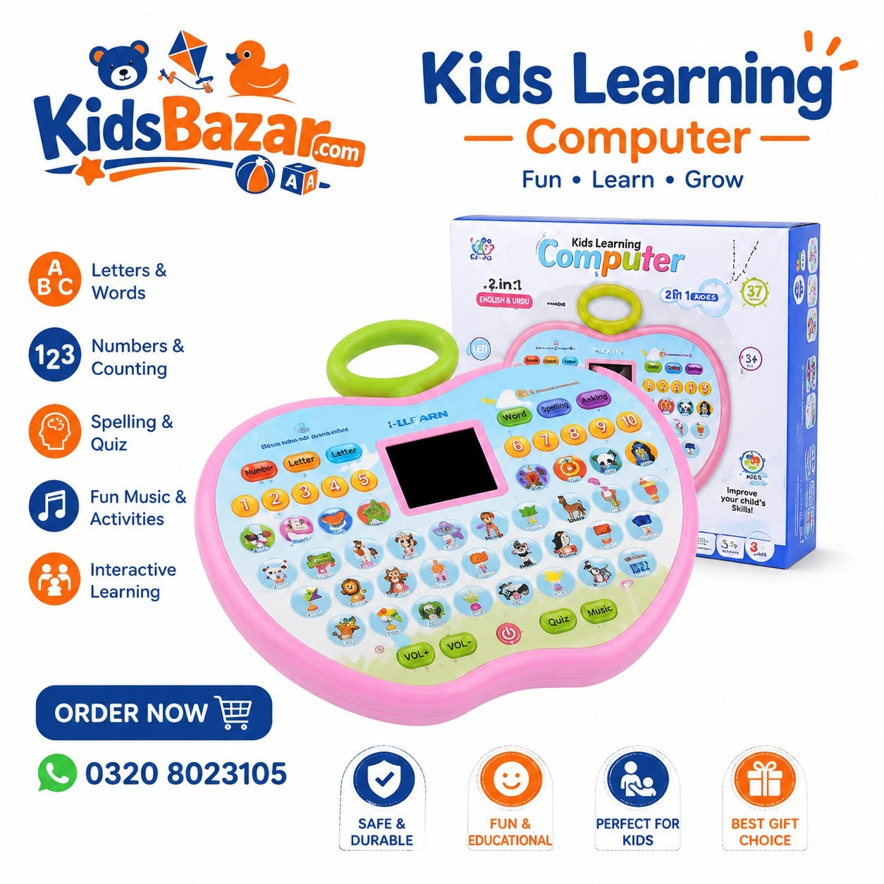 kidsbazars.com Educational Computer Laptop Toy for Kids
