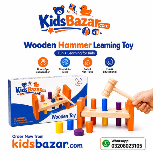 kidsbazars.com Strike the Wooden Hammer | Premium Educational Wooden Toys for Kids