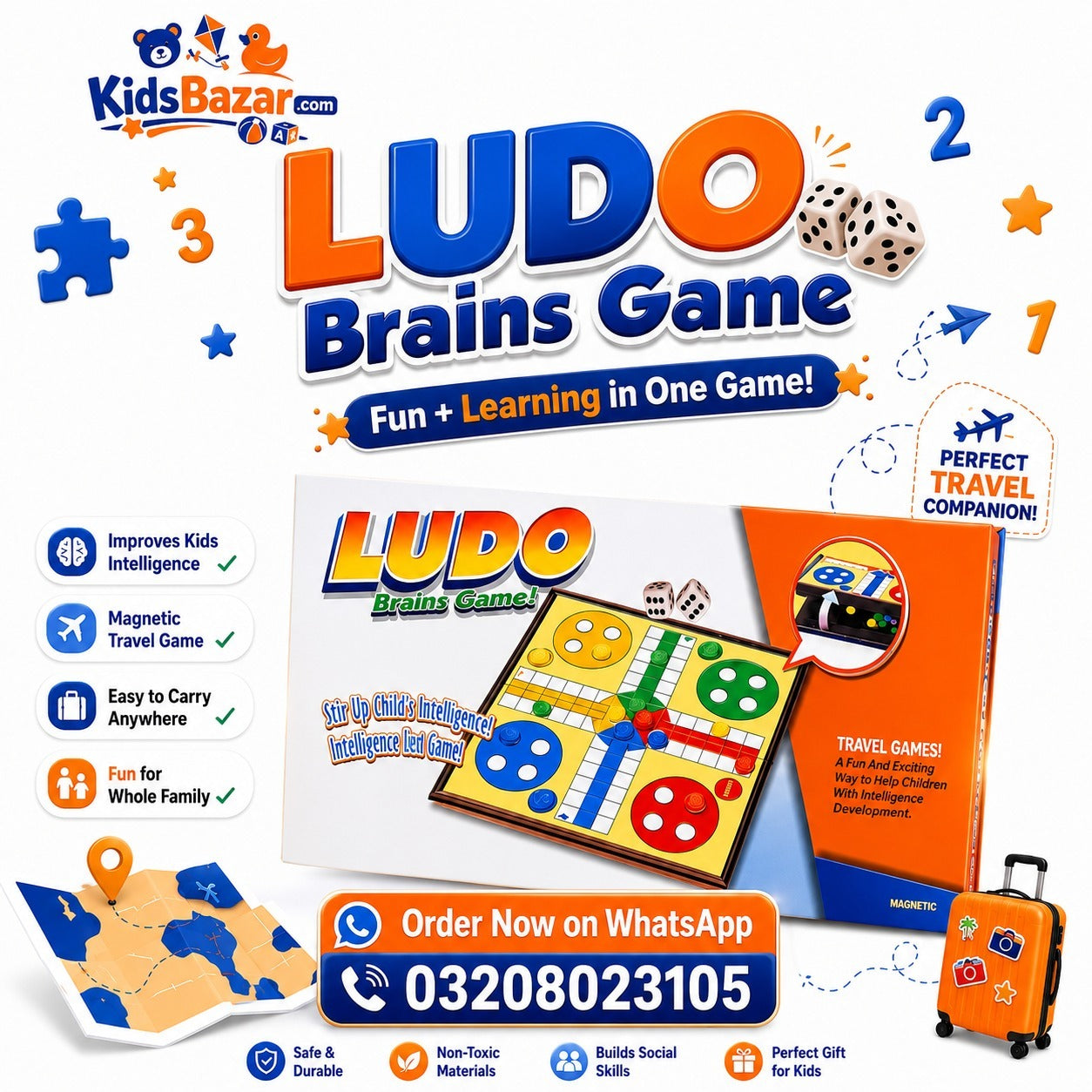 kidsbazars.com Ludo Brains Game | Strategy & Fun Together