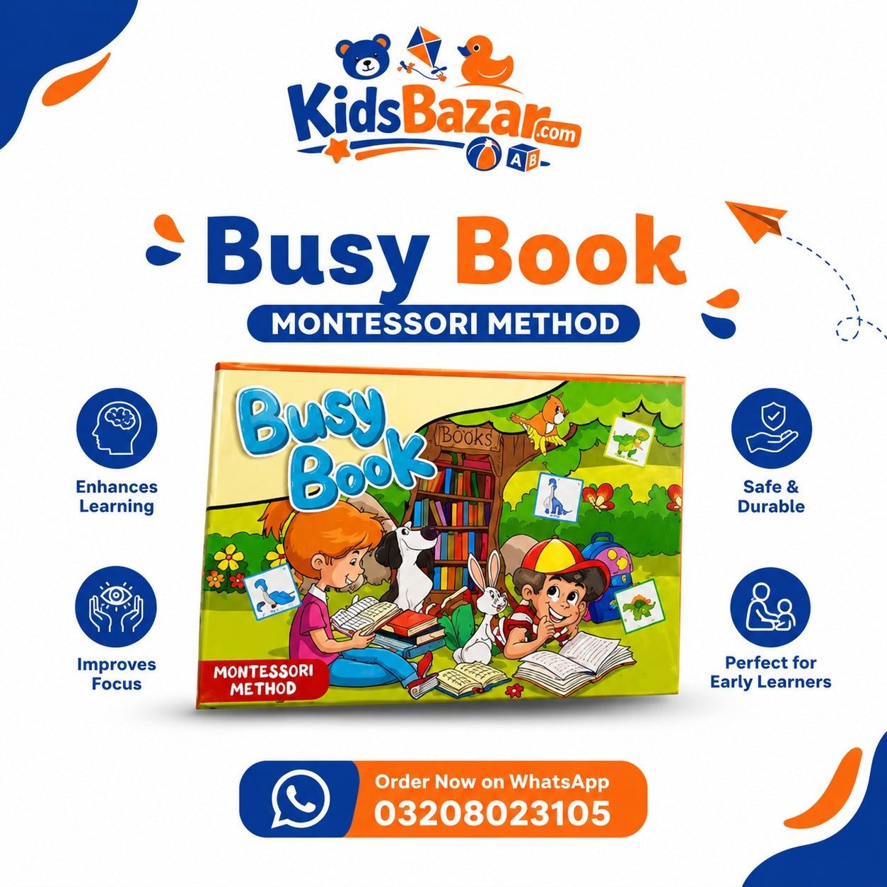 kidsbazars.com Kids Busy Book Flash Cards – Early Learning & Educational Toys
