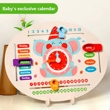 kidsbazars.com multi funtional caldender clock  Educational Toys for Kids Boys Girls