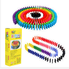 kidsbazars.com Wooden Dominos 100 Block – Educational Colorful Kids Learning Toy Set