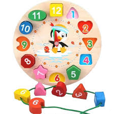 kidsbazars.com Clock Shape Wooden Toy | Educational Wooden Learning Toy for Kids