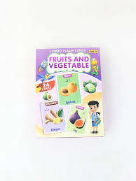 kidsbazars.com Fruits & Vegetables Jumbo Flash Cards for Kids
