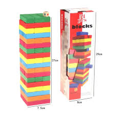 kidsbazars.com Wooden Jenga Game Set for Kids & Family Fun