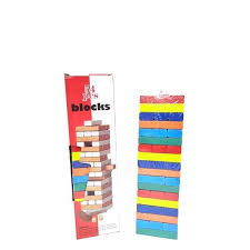 kidsbazars.com Wooden Jenga Game Set for Kids & Family Fun